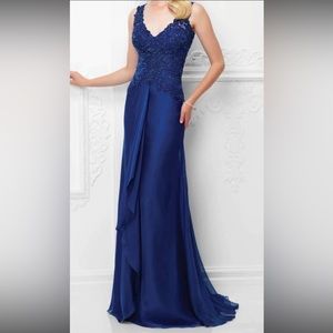 Montage by Mon Cheri Dress | Mother of the Bride Sapphire Gown | Size: 12